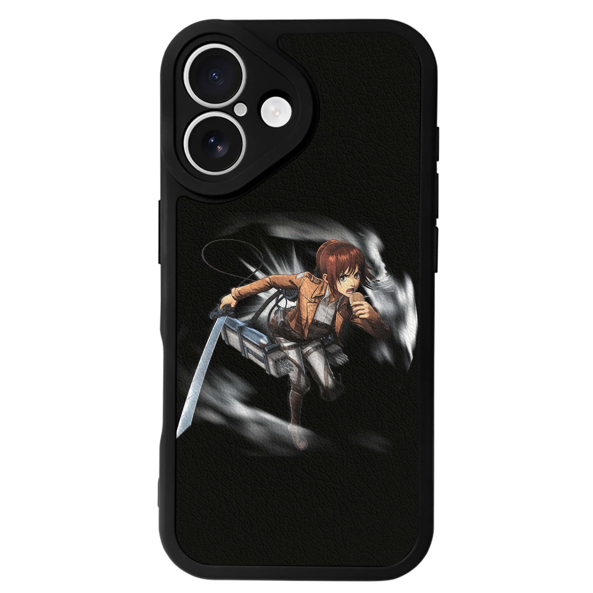 （画像用） 進撃の巨人 サシャ·ブラウス Attack on Titan Sasha Blaus 【iPhone 16シリーズ対応】シリコンスマホケース（レザー調） 材質：シリコン